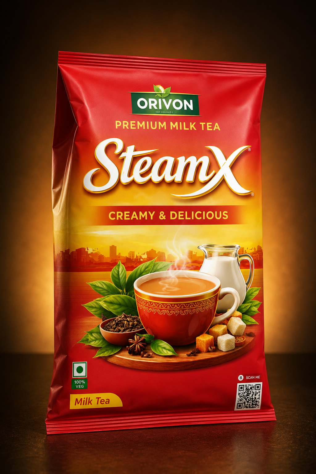 Orivon SteamX Premium Milk Tea 250 gram pouch